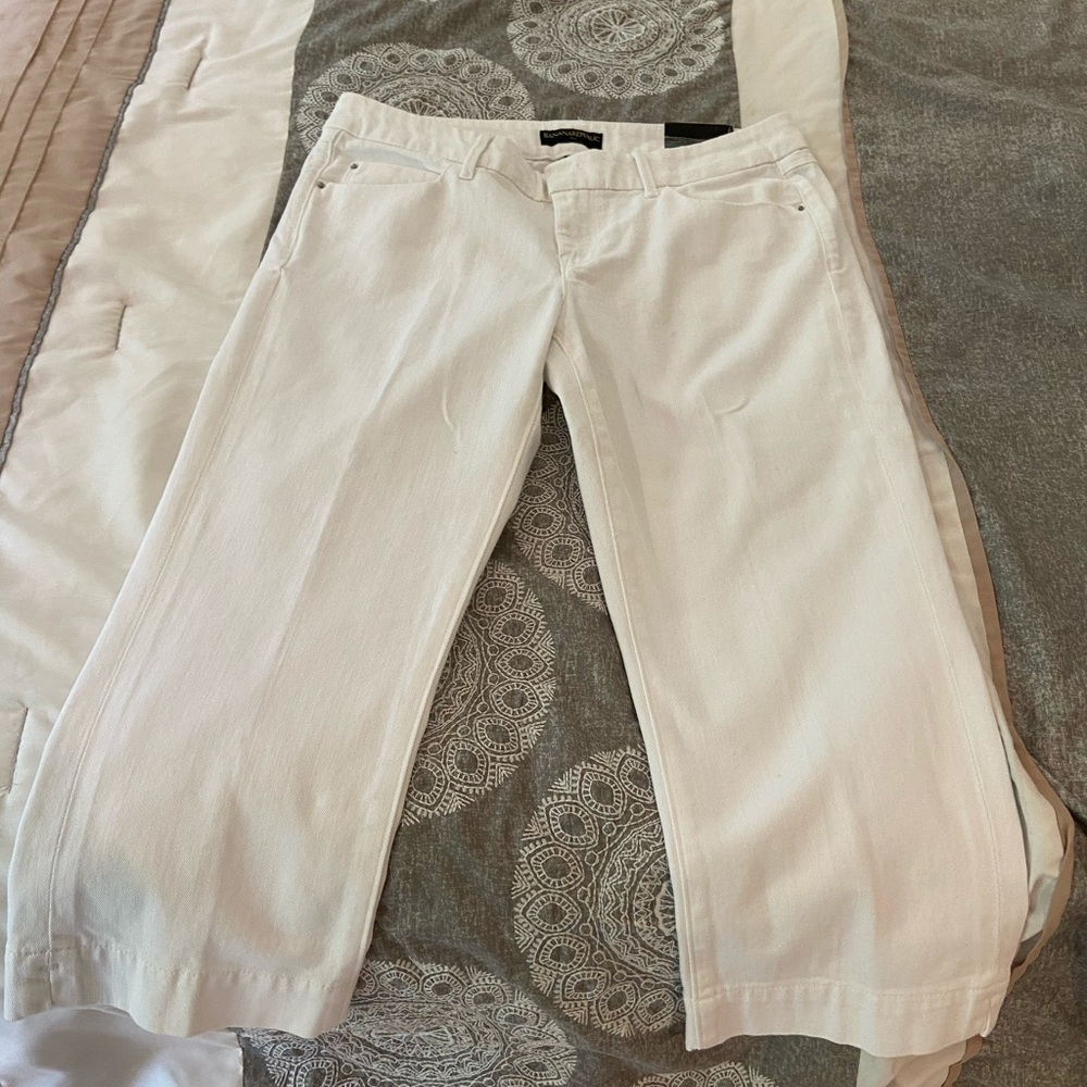 NWT Banana Republic White Cropped Jeans